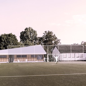 Stegreif: Neubau eines Funktionsgebäudes am Sportplatz in WI-Bierstadt